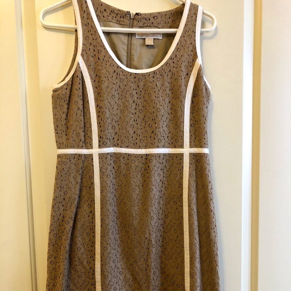 Michael by Michael Kors tan lace dress